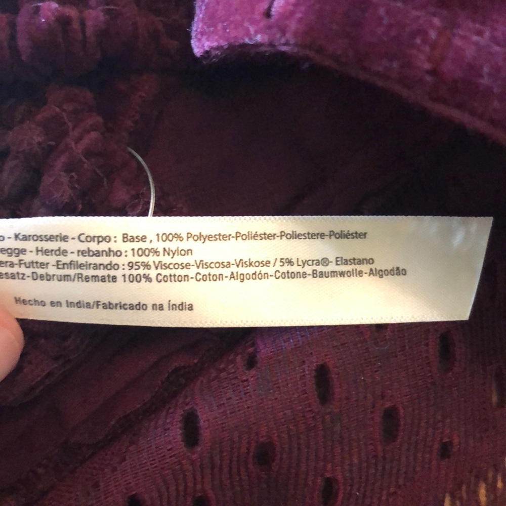 Free people Madonna Bralette color: wine - Picture 5 of 6